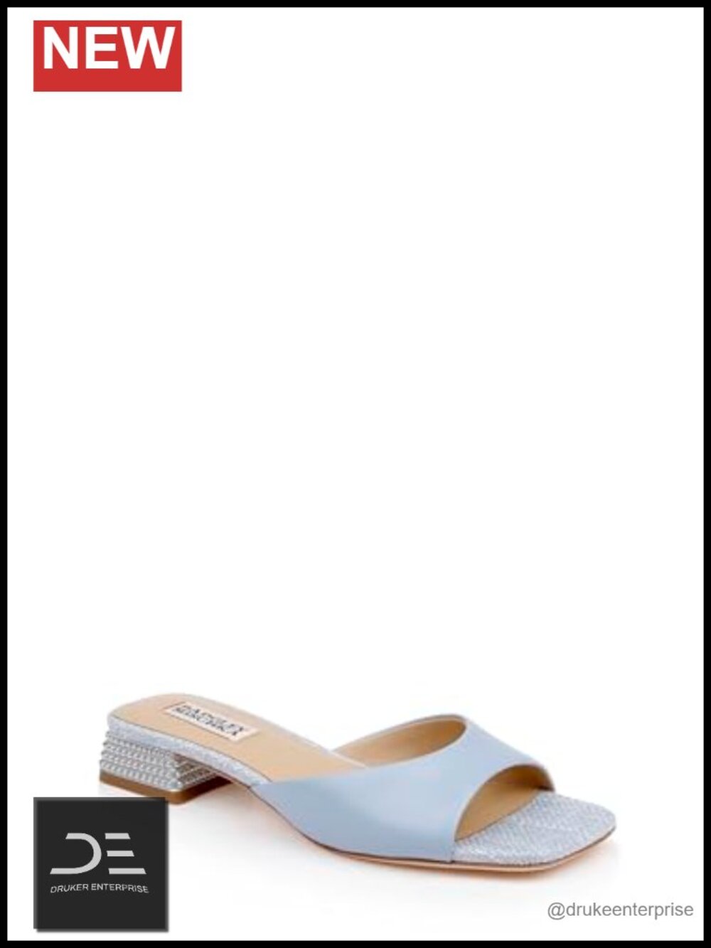 Badgley Mischka Ladies Leather Slide Sandals Open Toe